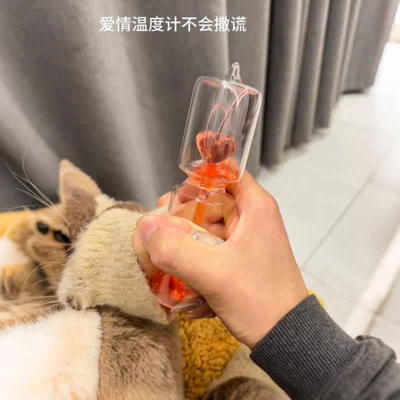 爱情温度计可沸腾手持升温爱心喷泉桌面摆件玄关创意装饰女生礼物