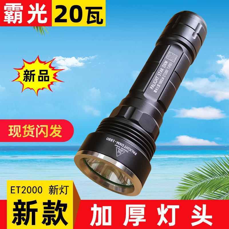 PALIGHT霸光DXM强光手电筒LED可充电26650探照灯家用防身黄光远射
