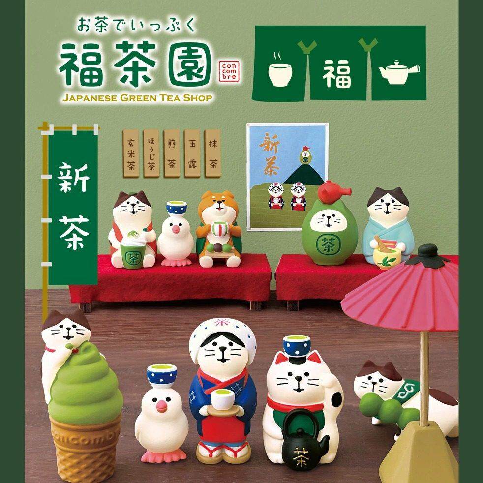 福茶园Japanese Tea日本DECOLE concombre日式猫摆件拍照场景礼物