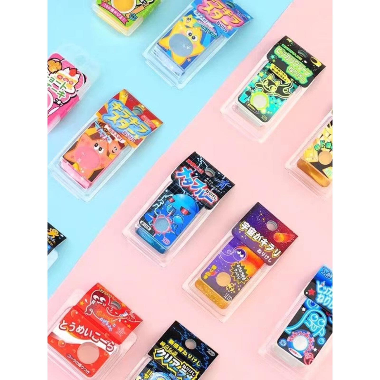 日本SEED可塑橡皮香味夜光橡皮卡通不留痕无碎屑易擦学生解压橡皮
