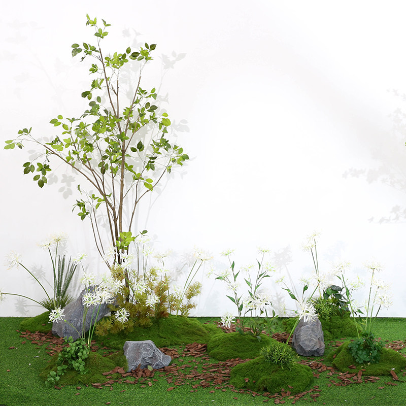 速发绿植加洲榕盆装造景摆设橱窗假彼花岸花植物场景布置拍摄栽饰