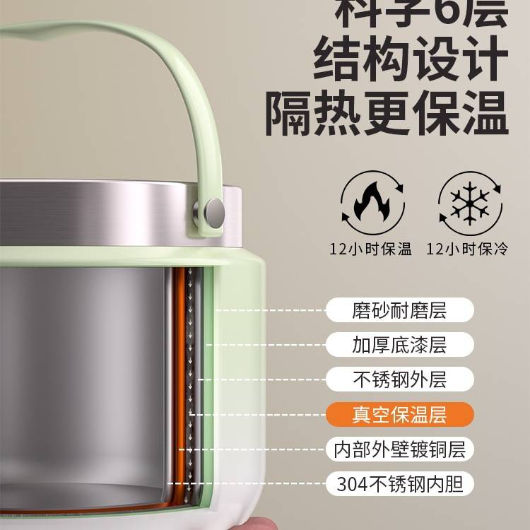 饭盒24小时超长保温不锈钢便携上班族手提带饭桶汤壶2025新款