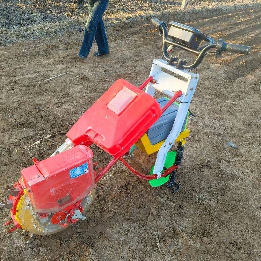 电动助力播种48伏玉米一体机锂电池播种机家用多功能新式手扶懒人