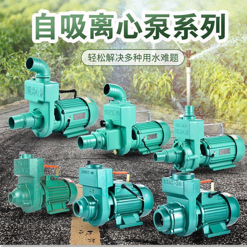 大流量污水自吸泵220V离心泵1.5寸2寸2.5寸3寸农用灌溉井水抽水泵