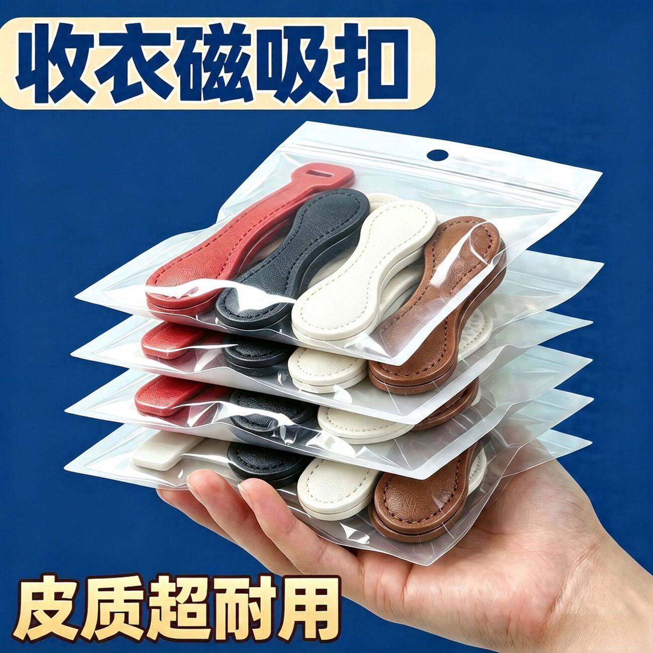 皮革磁吸袖扣袖子固定夹衬衫挽袖子固定器改短神器防滑防掉袖扣