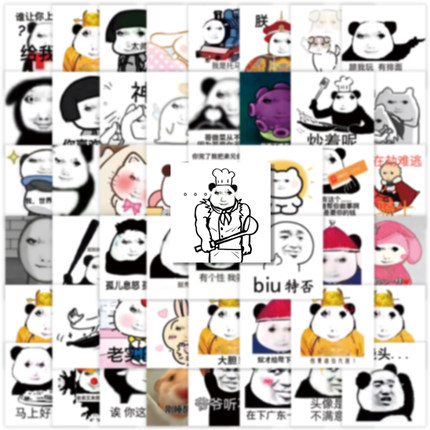 90张搞笑龙图表情包贴纸手机壳DIY贴纸水杯装饰贴纸手账贴纸行李箱贴纸笔记本电脑贴纸