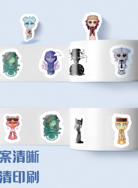 节奏盒子卷卷贴卡通可爱儿童女孩sprunki游戏周边手机壳行李箱防水贴画