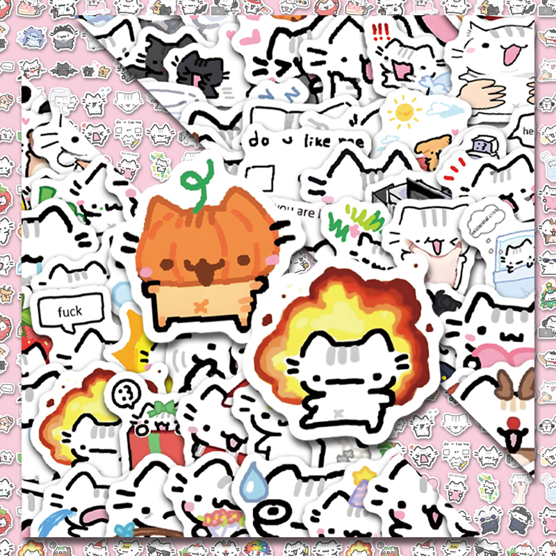 陶创创罗勒小猫meme贴纸可爱卡通
