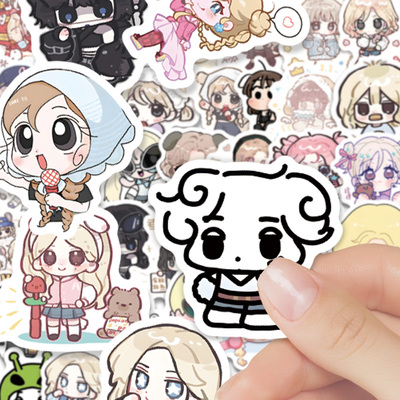 陶创创金玟庭动物塑咖喱狗贴纸