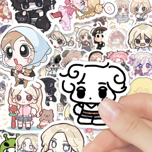 陶创创金玟庭动物塑咖喱狗贴纸