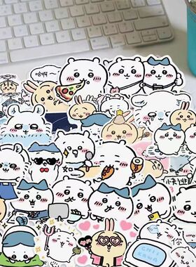 吉伊卡哇贴纸可爱卡通chiikawa周边乌萨奇小八手机壳手账装饰防水贴画