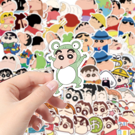 150张卡通可爱动漫蜡笔小新合集贴纸手机壳笔记本电脑水杯行李箱贴画