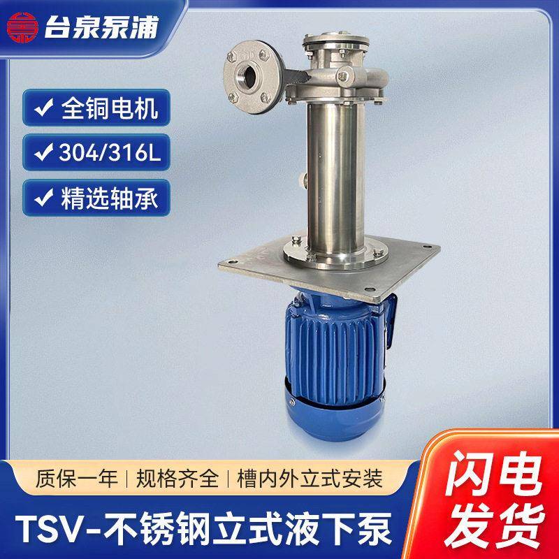 22KW不锈钢液下水泵TSV-125SUS-30可加延长管配过滤网DN125
