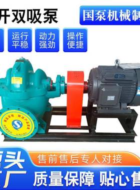 国泵牌离心泵大型双吸中开泵150S-78大流量工业排水泵高扬程备件
