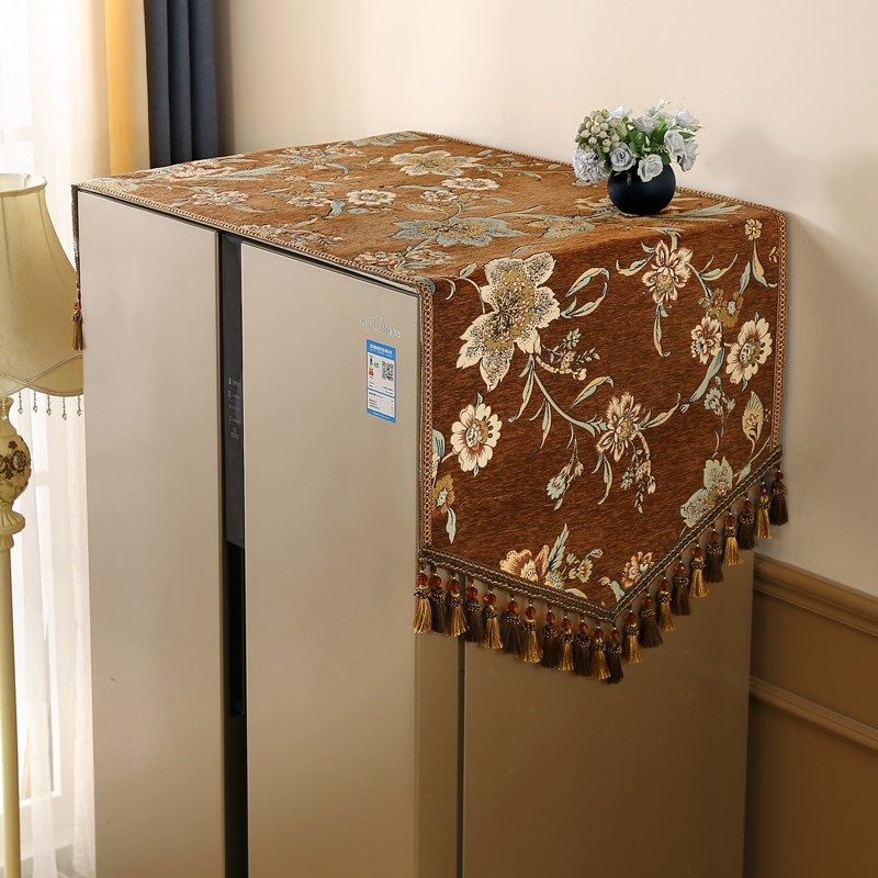 2024年新款冰箱防尘罩盖布顶轻奢高级感单双开门欧美式洗衣机盖巾