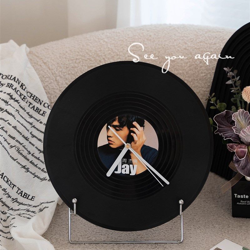 中古创意落日轻奢时钟装饰高颜值入户玄关房间卧室桌面高级感摆件,家居饰品,桌面摆件,淘宝优惠券,粉丝福利购,淘宝优惠卷