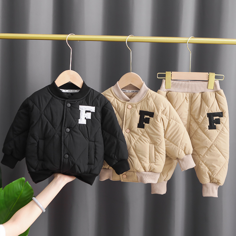 宝宝冬装男1周岁半9一6六8八5十11五7个月秋冬季婴儿衣服两件式套