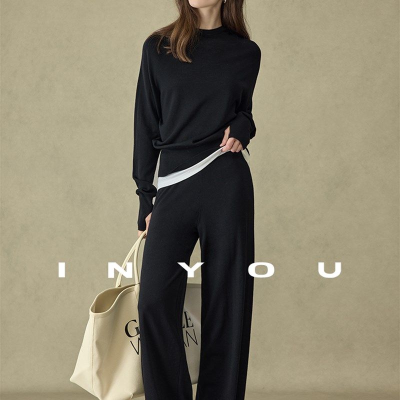 因由 美丽诺全羊毛连帽针织衫卫衣休闲长裤时尚套装女早秋二件套,女装/女士精品,时尚套装,淘宝优惠券,粉丝福利购,淘宝优惠卷