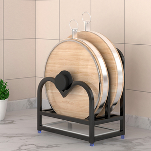 不锈钢砧板架厨房切菜板置物架多功能台面落地菜板放置架案板钻板