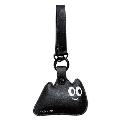 2024年新款皮质黑色猫咪钥匙扣女生书包挂件公仔小饰品钥匙链女款