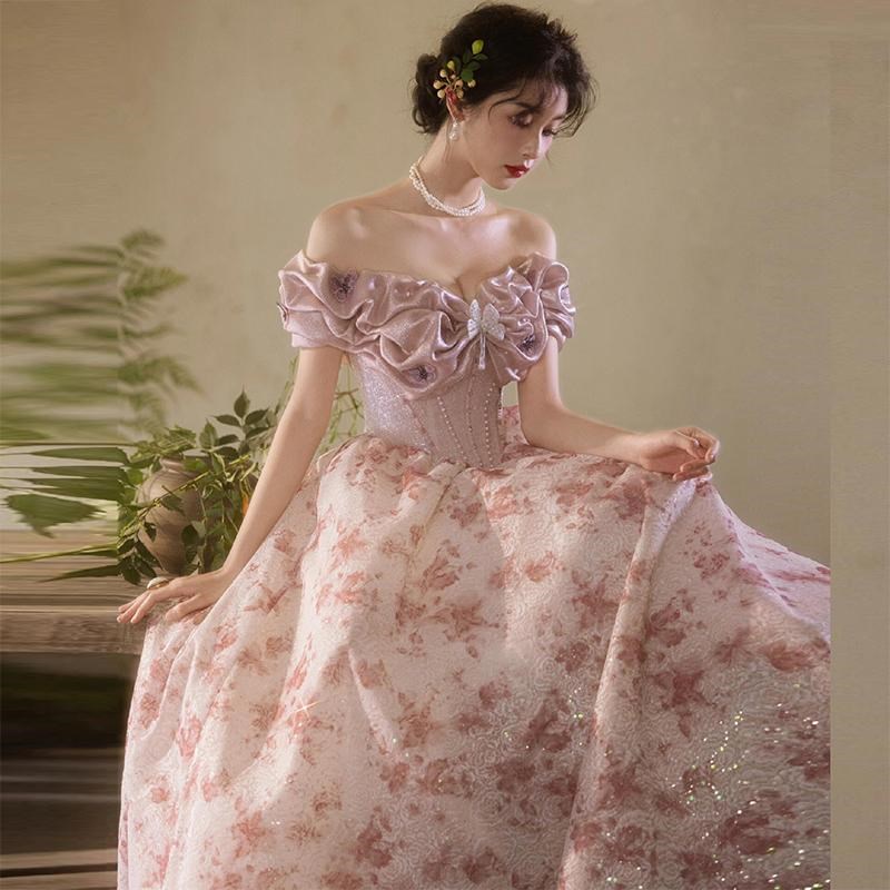 宴会晚礼服裙女2025新款长裙轻奢小众气质高级感敬酒服主持演出服