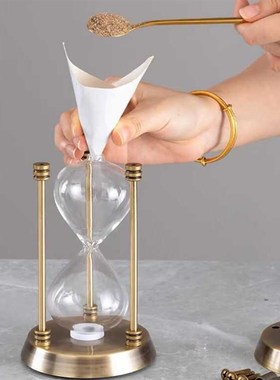 五金沙漏计时器防摔自装沙流沙瓶摆件创意礼物学生时间管理神器