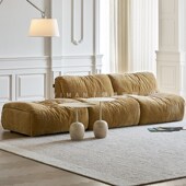 诺诺布艺沙发轻法式 覆古风小户型客厅可拆洗创意自由组合模块沙发