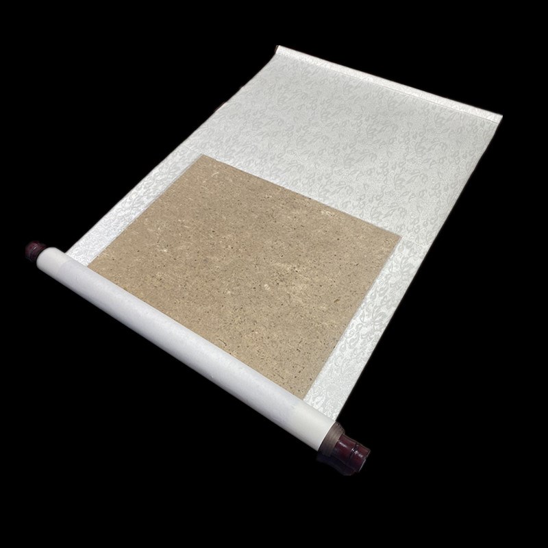 桑皮土纸空白卷轴挂画毛边纸半生熟宣纸仿古做旧书法绘画古法土纸