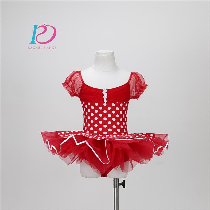 儿童芭蕾演出服表演服舞蹈服幼儿节日儿童节蓬蓬裙可爱波点芮其儿
