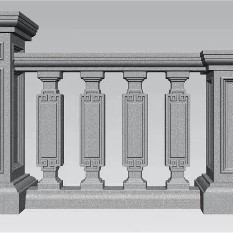 新中式阳台栏杆模具四方庭院现浇水泥扶手护栏围栏加厚工程罗马柱