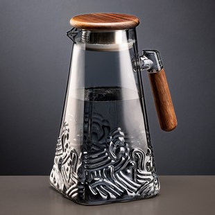 家用高颜值泡绿茶杯客厅待客喝水杯子水壶水具 耐高温玻璃杯套装
