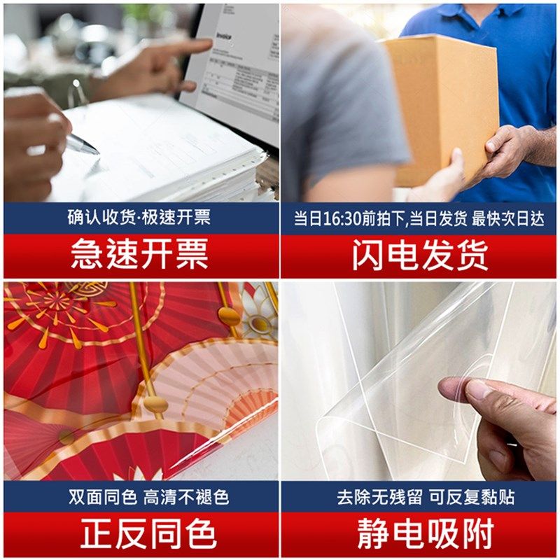 新年装饰开业大吉玻璃贴纸橱窗贴画龙年开门红气氛布置场景静电贴,家居饰品,软装墙贴,淘宝优惠券,粉丝福利购,淘宝优惠卷