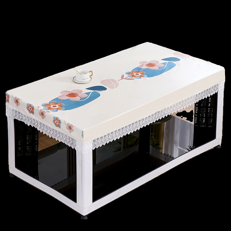 烤火桌皮罩长方形家用防油免洗防水茶几桌布取暖电炉桌罩烤火架套