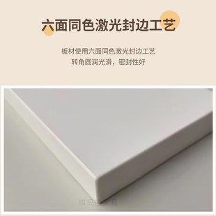 奶油风餐边柜家用客厅厨房碗柜茶水储物柜靠墙一体玄关收纳柜