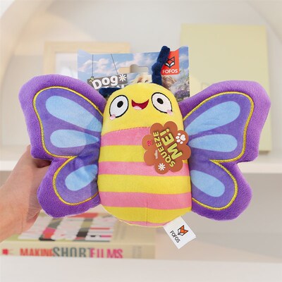 FOFOS两只福狸宠物狗玩具响纸磨牙毛绒发声玩具耐咬解闷互动玩具