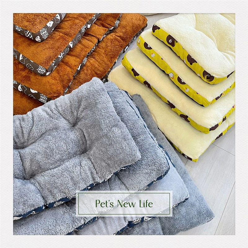加厚宠物面包垫中小型犬猫狗睡垫毛绒棉垫子秋冬保暖窝垫床垫防滑