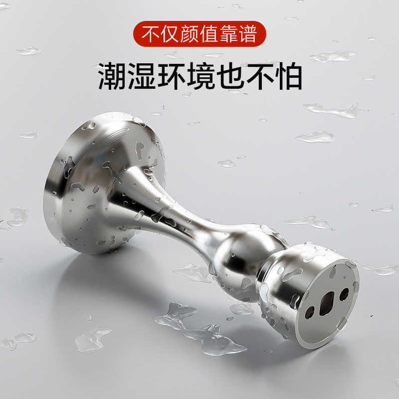 304不锈钢门吸免打孔强磁吸门器卫生间后防撞门碰加长地吸门挡器