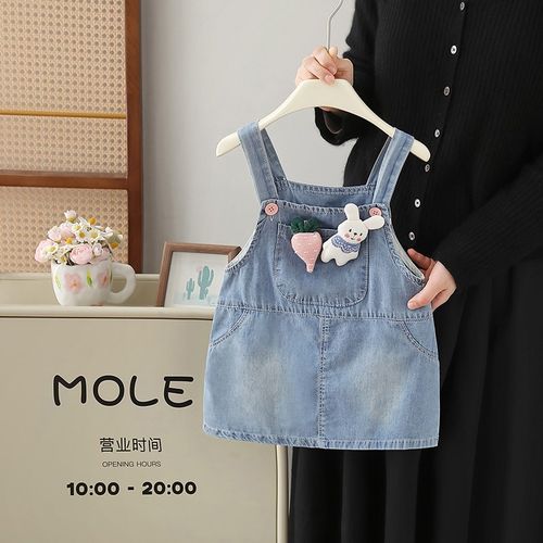 女童牛仔裙薄款夏季新品女宝宝可爱背心裙儿童吊带裙百搭公主裙子