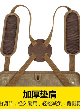 防水防油厚帆布围裙定制欧美风时尚餐厅厨房围腰园艺师木匠工作服