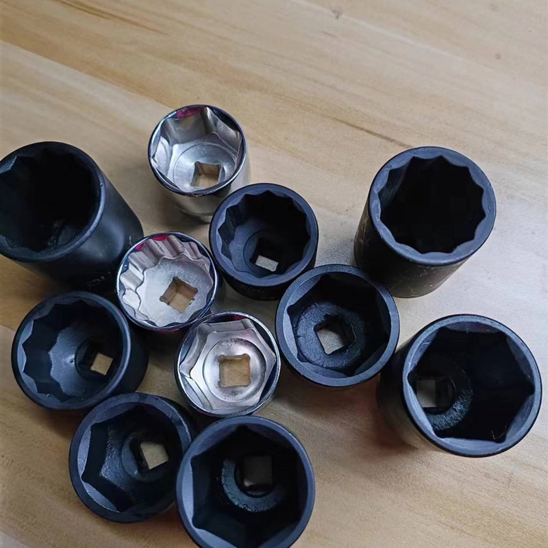 1/2大飞接口34 36梅花六角套筒头风炮气动加长套筒12角白方口12.7