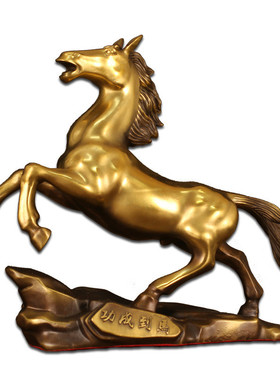 铜马摆件招财马到成功生肖马家居客厅办公室店铺装饰礼品彩色大号