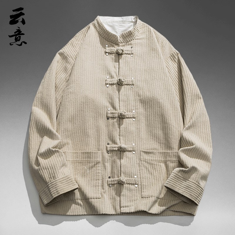 速发中国风唐装复男服青年上衣春中式盘扣休闲外套汉古中山装潮流