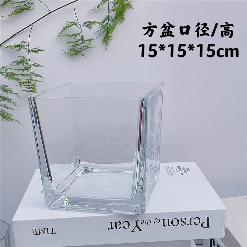 速发水晶多肉玻璃花盆有孔水培器皿桌面摆件容器绿萝钱草植物