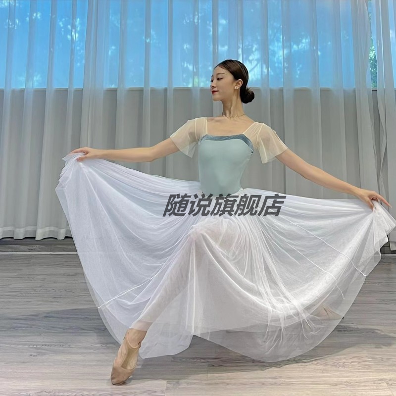 速发芭蕾舞裙练生服体操形体一路功花演出服枕边童话成人大摆裙纱