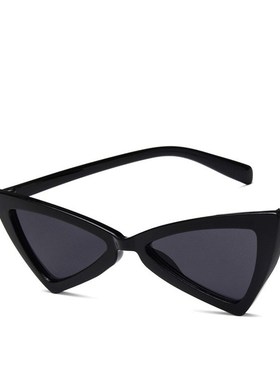 欧美街拍三角形蹦迪墨镜女小脸款ins韩版复古网红款沙雕太阳眼镜