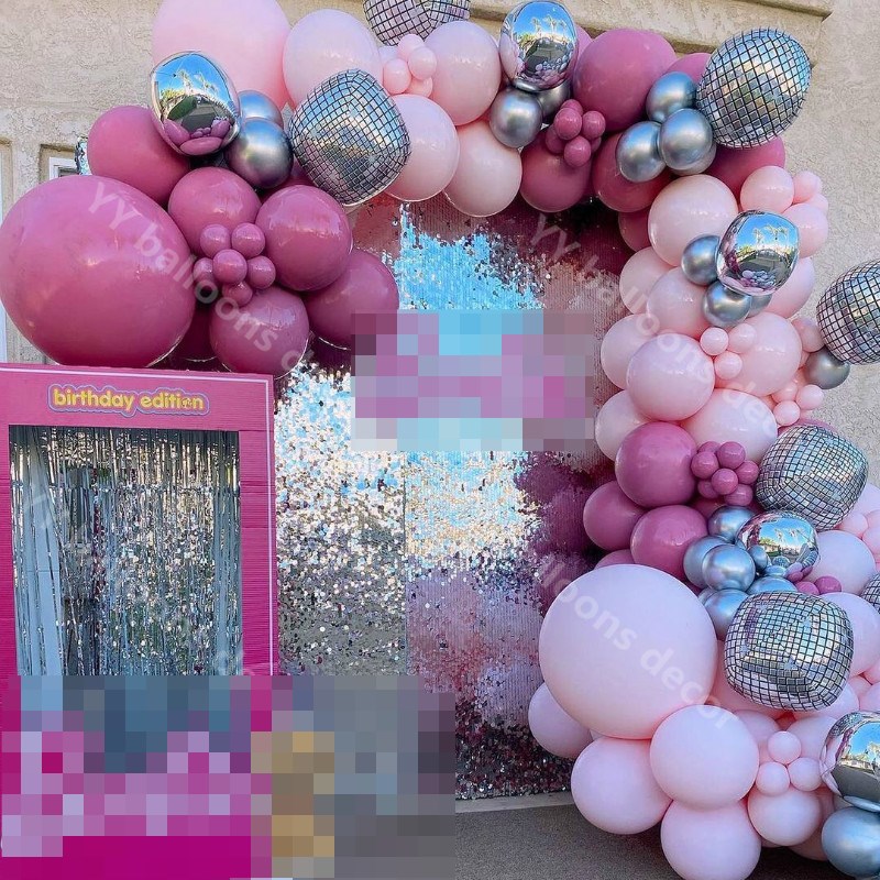 极速DIY Macaron Baby Pink Balloon Garland Arch Kit 22inch Di