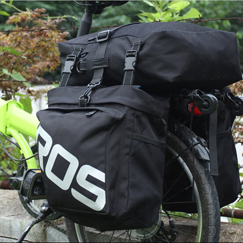 乐炫 自行车山地车驮包后货架包大容量防水 长途川藏骑行驼包装备