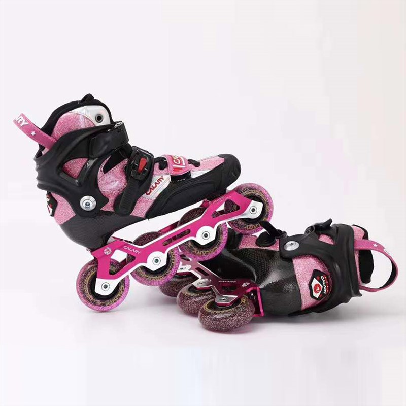 EUR size 28-37 Adjustable Child Inline Skates Carbon Fiber K - 封面