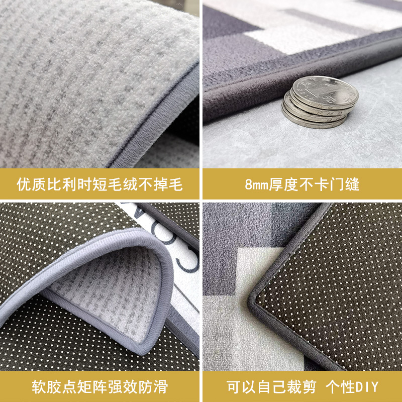 家用进门地毯轻奢入门脚垫玄关门口门垫简约现代可裁剪入户门地垫