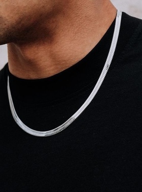 Rope Cuban Chain Necklace Men 2023 Fashion Temperament Stain